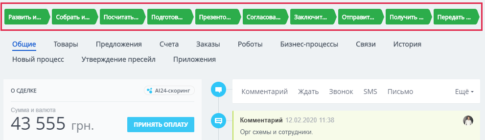 этапы в CRM